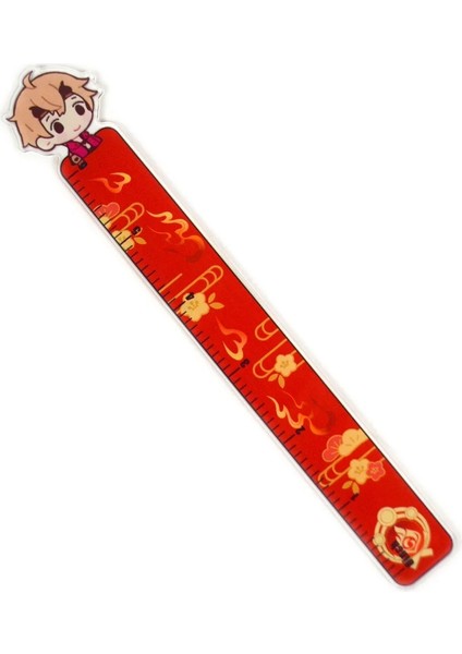 No.8 Tarzı Kawaii Anime Cetveller Ge Etki Karikatür Hu Tao Öğrenci Çizim Malzemeleri Okul Öğrenme Plastik Kırtasiye Düz Cetvel (Yurt Dışından)