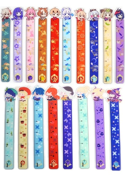 No.8 Tarzı Kawaii Anime Cetveller Ge Etki Karikatür Hu Tao Öğrenci Çizim Malzemeleri Okul Öğrenme Plastik Kırtasiye Düz Cetvel (Yurt Dışından) fiyatları
