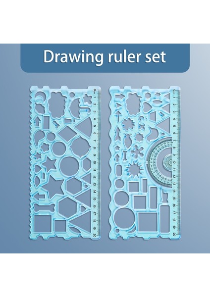 E Tarzı Çok Fonksiyonlu Geometrik Fonksiyon Cetvel Seti Matematik Çizim Şablonu Ölçme Aracı Öğrenci Okul Ofis Malzemeleri Için (Yurt Dışından)