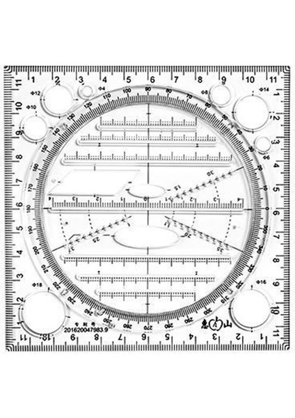 C Tarzı 30 cm Çok Fonksiyonlu Geometrik Cetvel Geometrik Çizim Şablonu Ölçme Aracı Okul Ofis Malzemeleri Için Öğrenci Çizim Araçları (Yurt Dışından)