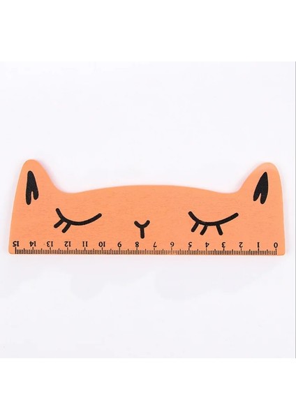 Kumral Stili Lytwtw Sevimli Kawaii Siyah Kedi Yavru Düz Cetvel Ahşap Araçlar Karikatür Dikiş Çizim Ofis Okul Kırtasiye Malzemeleri (Yurt Dışından)