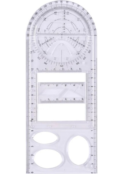 Çok Fonksiyonlu Geometrik Çizim Şablonu Ölçme Aracı Dönebilen Çizim Cetvel Plastool Sanat Tasarımı Için Ofis Malzemeleri (Yurt Dışından)