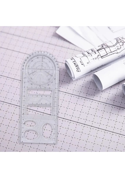 Çok Fonksiyonlu Geometrik Çizim Şablonu Ölçme Aracı Dönebilen Çizim Cetvel Plastool Sanat Tasarımı Için Ofis Malzemeleri (Yurt Dışından) modelleri