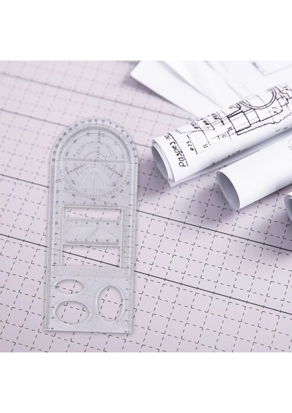 Çok Fonksiyonlu Geometrik Çizim Şablonu Ölçme Aracı Dönebilen Çizim Cetvel Plastool Sanat Tasarımı Için Ofis Malzemeleri (Yurt Dışından) fırsatları