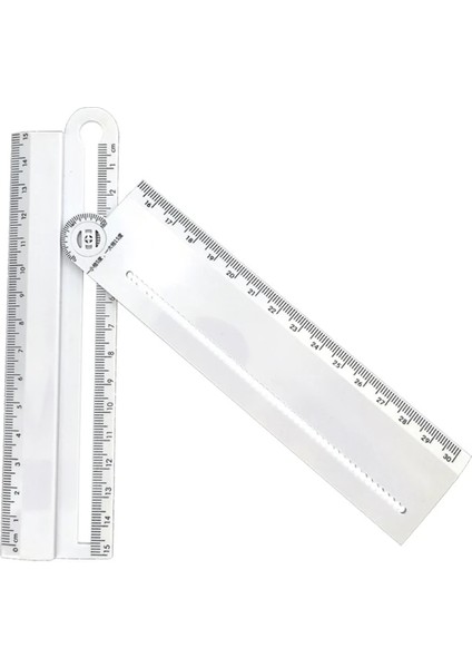 Net Stil 30 cm Şeffaf Dikdörtgen Cetvel Iletki Ölçme Aracı Çizim Inşaat W3JD (Yurt Dışından) modelleri