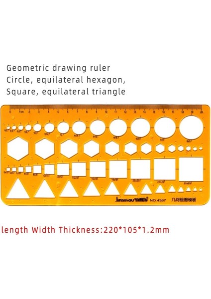 NO.4367 Stili Dairesel Oval Cetvel Dayanıklı K Reçine Çizim Tasarım Mobilya Mimar Şablonu Taslak Çizimi Cetvel Şablon Ölçüm Cetveli (Yurt Dışından)