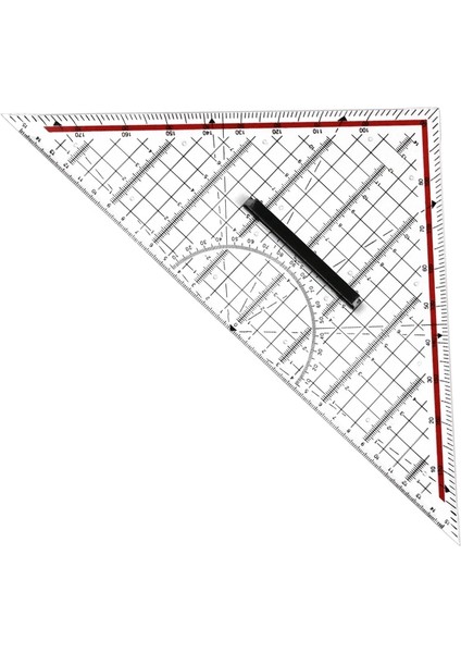K119 Tarzı Ikizkenar Üçgen 20CM Elle Çizilmiş Üçgen Tahta 30CM Profesyonel Özel Cetvel Iletki Ağaç Işleme Iç Çizim Tasarımı (Yurt Dışından)