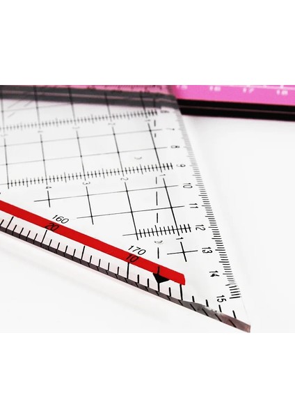 K119 Tarzı Ikizkenar Üçgen 20CM Elle Çizilmiş Üçgen Tahta 30CM Profesyonel Özel Cetvel Iletki Ağaç Işleme Iç Çizim Tasarımı (Yurt Dışından)