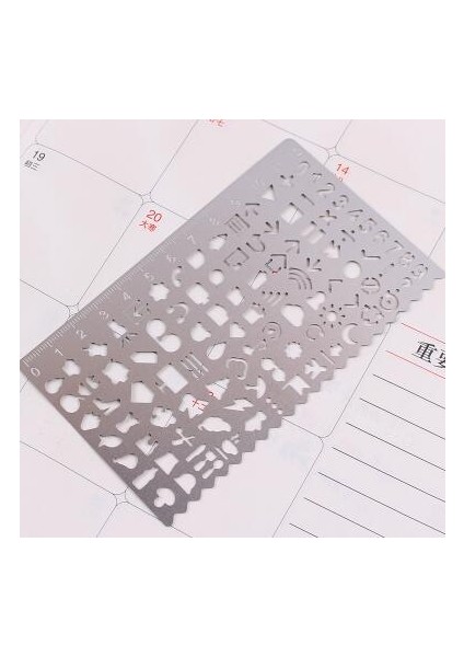 C Tarzı Metal Içi Boş Çizim Şablonu Cetvel Paslanmaz Çelik Diy Aracı Çok Fonksiyonlu Cetvel Kırtasiye Ofis Okul Malzemeleri (Yurt Dışından)