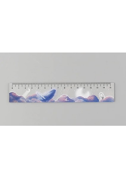 No.4 Stili Ute 15 cm Yıldızlı Gökyüzü Düz Cetvel Çok Fonksiyonlu Rüya Akrilik Cetvel Ölçü Aletleri Dıy Scrapbooking Okul Ofis Malzemeleri (Yurt Dışından)