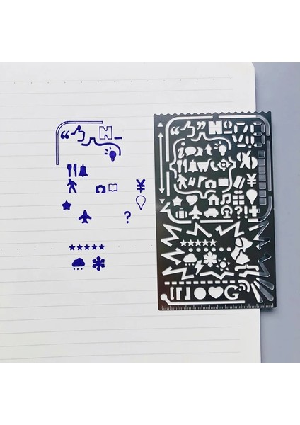 1x Hollow Paslanmaz Çelik Mektup Numarası Çizim Resim Graffiti Metal Şablon Cetvel (Yurt Dışından) fiyatları