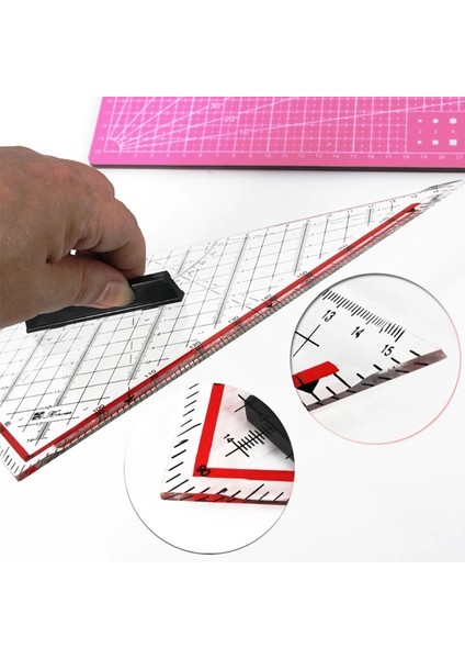 Üçgen Şeklindeki Şablon Cetveli Temizle Çizim Şablonu Cetvel Saplı Iletki Terazi Pro Comic Çizim Araçları (Yurt Dışından) modelleri