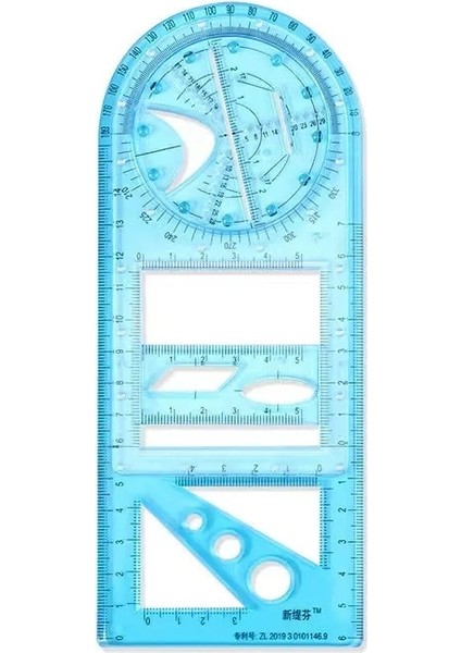 Junior-1 Tarzı Çok Fonksiyonlu Geometrik Cetvel Geometrik Çizim Şablonu Okul Öğrenci Ofisi Için Ölçme Aracı Architecturerule (Yurt Dışından)