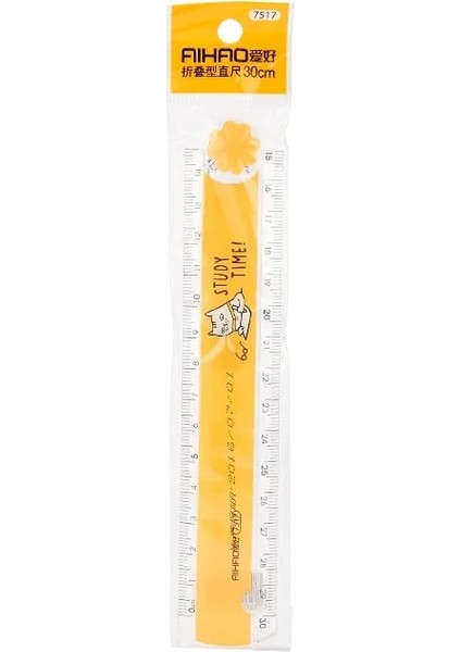 Sarı Stil 30 cm Yeni Sevimli Kawaii Çalışma Süresi Renkli Katlanır Cetvel Çok Fonksiyonlu Dıy Çizim Cetveller Çocuklar Öğrenciler Için Ofis Okul Kırtasiye (Yurt Dışından)