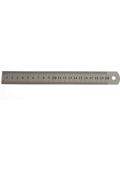N20 Tarzı cm Paslanmaz Çelik Metal Düz Cetvel Aracı Çift Taraflı Ölçme Aleti (Yurt Dışından)