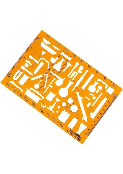 NO.4374 Tarzı 24 Farklı Cetveller Sarı Pu Daireler Geometrik Şablon Cetvel Mimari Tasarım Cetvel Stencil Öğrenciler Için Ölçme Aracı (Yurt Dışından) indirimleri