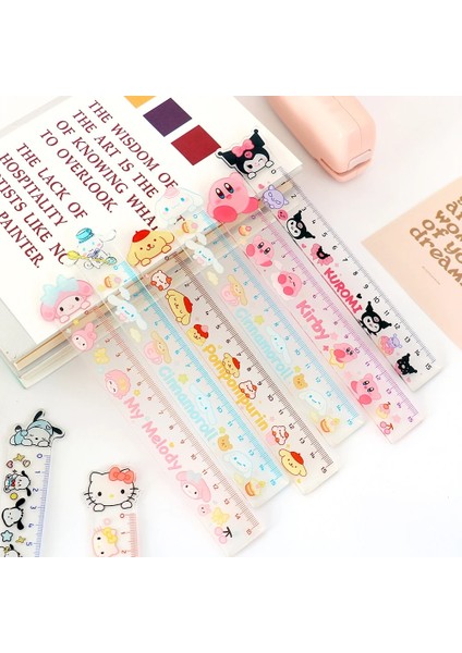 Mor Tarzı 15 cm Sevimli Cetvel Okul Malzemeleri Kawaii Aksesuarları Çizim Aracı Kore Kırtasiye Fournitures Scolaires Öğrenci Regla Cetvel (Yurt Dışından) fırsatları