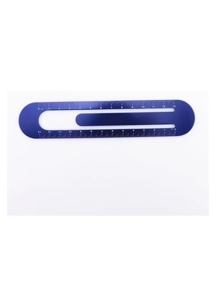 Mavi Stil Tutu Renkli Paslanmaz Çelik Metal Cetvel Metrik Kural Hassas Çift Taraflı Ölçme Aracı 13 cm Yer Imi H0079 (Yurt Dışından)