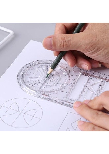 L Tarzı Çok Işlevli Dönebilen Geometrik Cetvel Çizim Şablonu Sanat Tasarım Geometri Daire Çizim Ölçme Ölçeği Cetvel (Yurt Dışından) modelleri