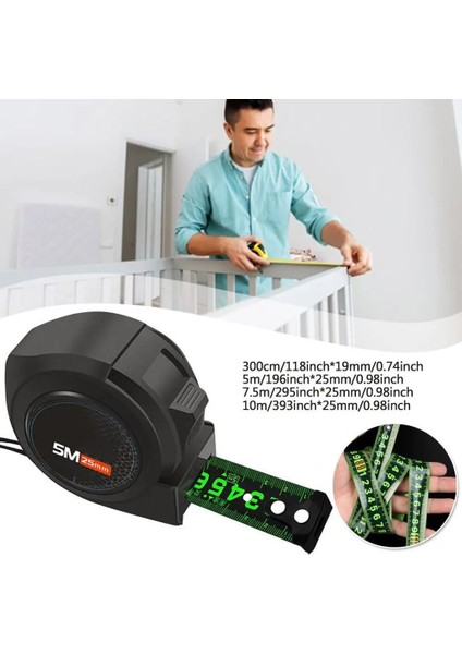 Bir Stil Kendinden Floresan Çelik Mezura .m Yüksek Hassasiyetli Kalınlaştırılmış Aşınmaya Dayanıklı Düşmeye Dayanıklı Ölçüm Bandı (Yurt Dışından) fiyatları