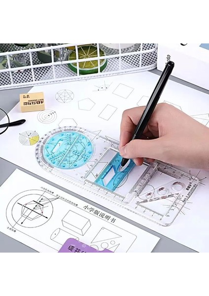 Birincil-6 Stili Çok Fonksiyonlu Geometrik Cetvel Geometrik Çizim Şablonu Okul Öğrenci Ofisi Için Ölçme Aracı Architecturerule (Yurt Dışından) indirimleri