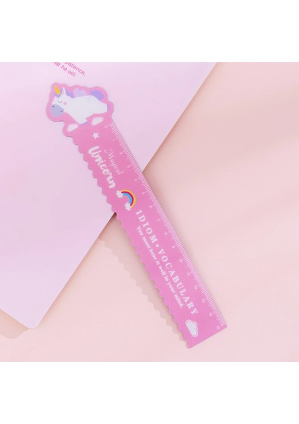 Pembe Tarzı 1 Adet Unicorn Manyetik Cetvel Kawaii Kırtasiye Yenilik Sevimli Cetvel Öğrenci Yumuşak Karikatür Cetvel Çizim Kuralları Seti Okul Kaynağı (Yurt Dışından)