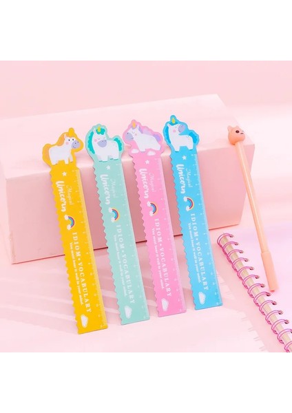 Pembe Tarzı 1 Adet Unicorn Manyetik Cetvel Kawaii Kırtasiye Yenilik Sevimli Cetvel Öğrenci Yumuşak Karikatür Cetvel Çizim Kuralları Seti Okul Kaynağı (Yurt Dışından) fiyatları