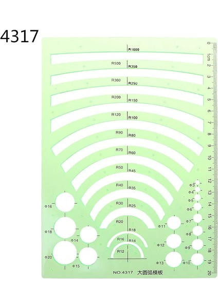 NO.4317 Stili Öğrenci Okul Kırtasiye Pro Için Plastik Geometrik Şablon Cetvel Çizim Araçları (Yurt Dışından)