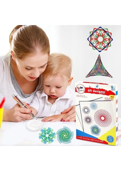 Bir Stil Geometrik Çizim Cetvel Spiral Sanat Seti Çocuk Sanat Malzemeleri Dıy Kart Zanaat Sanat Çizim Boyama Okul Sınıf Malzemeleri (Yurt Dışından) fiyatları