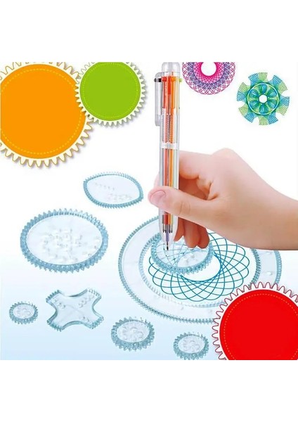 Bir Stil Geometrik Çizim Cetvel Spiral Sanat Seti Çocuk Sanat Malzemeleri Dıy Kart Zanaat Sanat Çizim Boyama Okul Sınıf Malzemeleri (Yurt Dışından) indirimleri