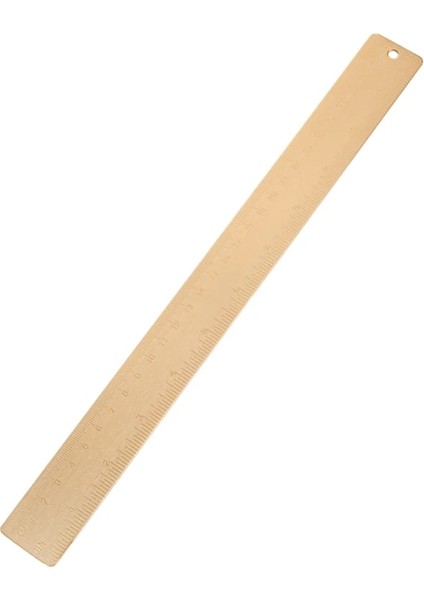 Öğrenci Okul Ofis Aracı Için 30 cm Dayanıklı Pirinç Düz Cetvel Ölçme Aracı (Yurt Dışından)