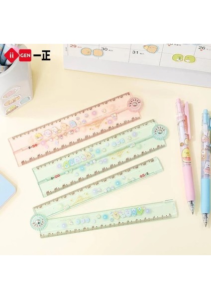 Mavi Stil Sumıkko Gurashı Şeffaf Plastik Katlanır Düz Cetveller 30 cm Çocuklar Okul Malzemeleri Ölçme Çizim Aracı Katlanabilir Kırtasiye Hediye (Yurt Dışından) fiyatları