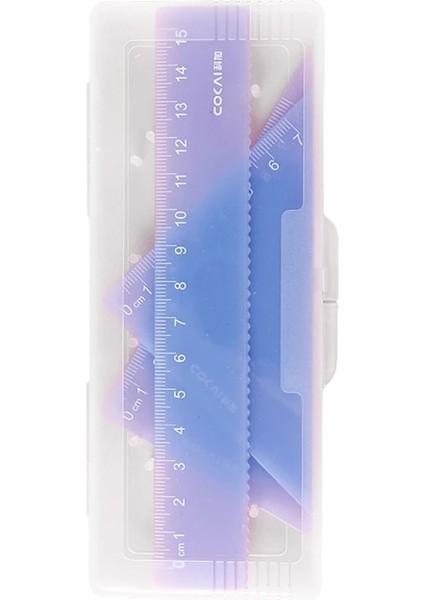 Mor Tarzı Geometri Seti Plastik Iletki 2 Üçgen Cetvel 15CM Öğrenciler Için Cetvel (Yurt Dışından)