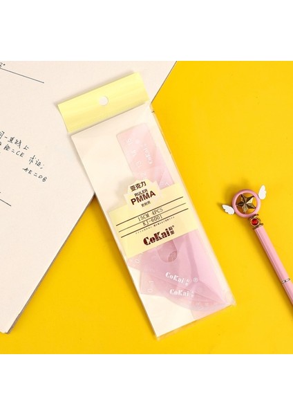 Mor Tarzı Geometri Seti Plastik Iletki 2 Üçgen Cetvel 15CM Öğrenciler Için Cetvel (Yurt Dışından) modelleri