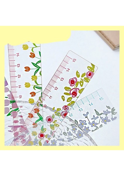 No.1 Stili 15 cm Çiçekler Cetvel Kawaii Kırtasiye Şeffaf Dıy Çizim Araçları Regla Sevimli Öğrenci Kore Kırtasiye Okul Malzemeleri Cetveller (Yurt Dışından) modelleri