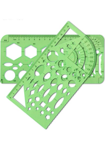 3 Adet Tarzı Teknik Mimari Şablon Pratik Ev Planı Geometrik Çizim Aracı Profesyonel Mobilya Çizim Ölçme Şablonu (Yurt Dışından)