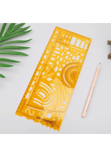 No.95 Stili 1 Takım Dayanıklı K Reçine Askeri Çizim Şablonu Ressamlığı Cetvel Stencil Ölçme Aracı Yüksek (Yurt Dışından) fiyatları