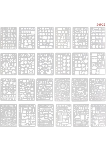 Beyaz Stil Çizim Şablonu Şablonlar Günlük Defter Günlüğü Scrapbooking A5 Dıy Kırtasiye Okul Ofis Malzemeleri (Yurt Dışından)