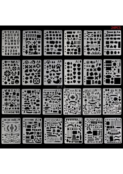 Beyaz Stil Çizim Şablonu Şablonlar Günlük Defter Günlüğü Scrapbooking A5 Dıy Kırtasiye Okul Ofis Malzemeleri (Yurt Dışından) fiyatları