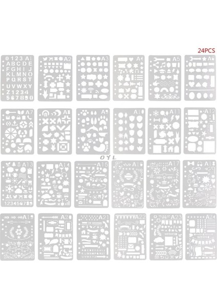 Beyaz Stil Çizim Şablonu Şablonlar Günlük Defter Günlüğü Scrapbooking A5 Dıy Kırtasiye Okul Ofis Malzemeleri (Yurt Dışından) modelleri