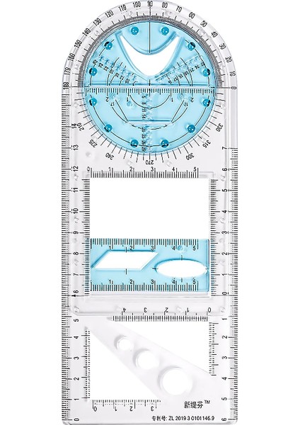 No.2 Tarzı Dönebilen Hızlı Çizim Şablonu Cetvel Sanat Tasarım Inşaat Mimarı Stereo Geometri Elips Çizim Ölçme Ölçeği Cetvel (Yurt Dışından)