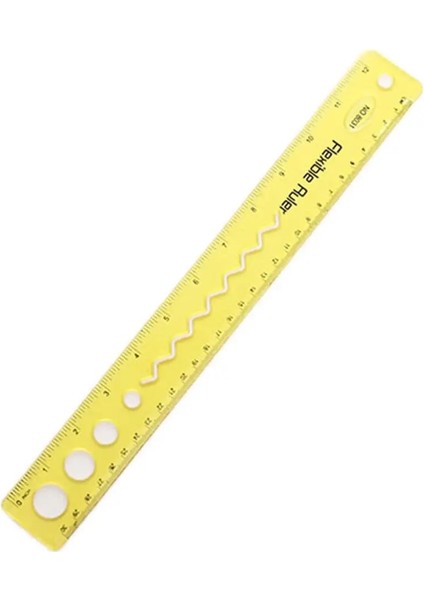 Sarı Stil 30 cm Yumuşak Cetvel Katlanabilir Şeffaf Ölçüm Cetveli Yaratıcı Kırtasiye Öğrenci Ofis Malzemeleri Çok Fonksiyonlu Dıy Çizim Araçları (Yurt Dışından)
