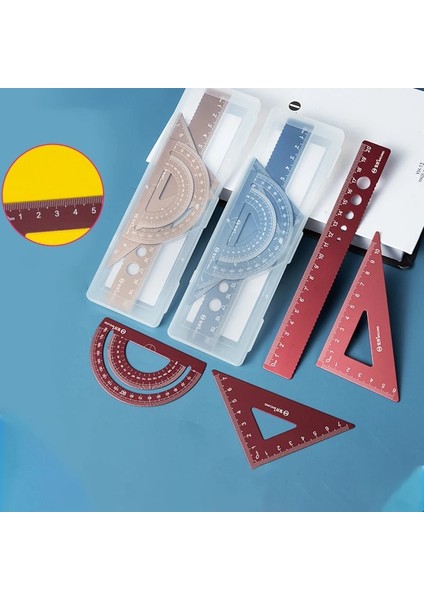 Siyah Stil Et Alüminyum Alaşımlı Cetvel Çizim Ölçümü Geometri Üçgencetvel Düz Kenar Iletki Çeşitli Cetveller (Yurt Dışından) modelleri