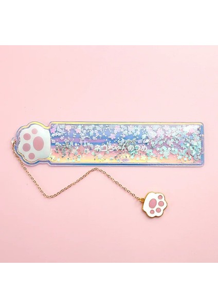 No.4 Stili Kawaii Quicksand Cetveller Kız Çizim Şablonu Dantel Dikiş Cetvel 12 cm Kolye Sevimli Yer Imi Kırtasiye Ofis Okul Hediye (Yurt Dışından)