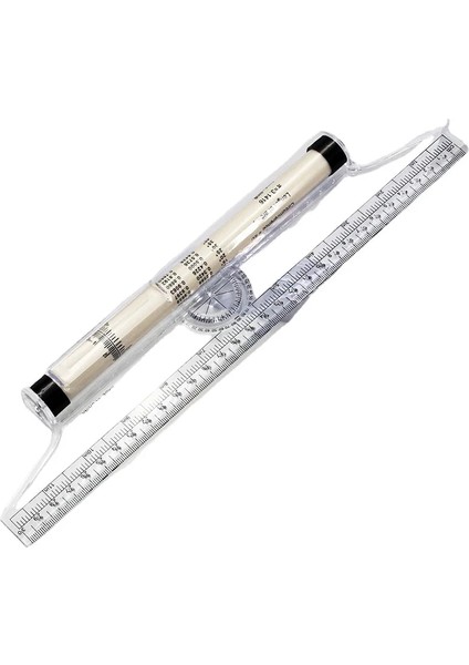 30CM Tarzı 30 cm Çok Fonksiyonlu Paralel Cetvel Çizim Tasarım Rulo Çeviri Açısı Cetvel Okul Ofis Pratik Ölçüm Aracı (Yurt Dışından)