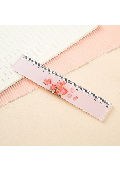 No.1 Stili Çiçekler Cetvel Okul Malzemeleri Kawaii Kırtasiye Papeleria Şeffaf Sevimli Kırtasiye Regla Okul Kuralları 15 cm Çizim Aracı (Yurt Dışından)