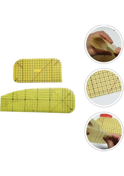 Sarı Stil Cetvel Ütüleme Sıcak Ölçüm Dikiş Isı Patchwork Cetveller Aracı Kapitone Dayanıklı Demir Buhar Geçirmez Yüksek Terzi Astar Sistemi Dikiş (Yurt Dışından)
