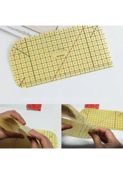 Sarı Stil Cetvel Ütüleme Sıcak Ölçüm Dikiş Isı Patchwork Cetveller Aracı Kapitone Dayanıklı Demir Buhar Geçirmez Yüksek Terzi Astar Sistemi Dikiş (Yurt Dışından)