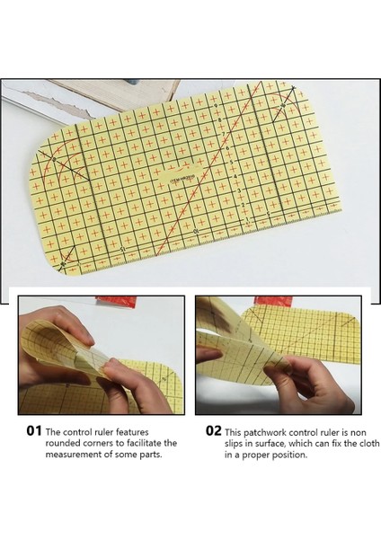 Sarı Stil Cetvel Ütüleme Sıcak Ölçüm Dikiş Isı Patchwork Cetveller Aracı Kapitone Dayanıklı Demir Buhar Geçirmez Yüksek Terzi Astar Sistemi Dikiş (Yurt Dışından)