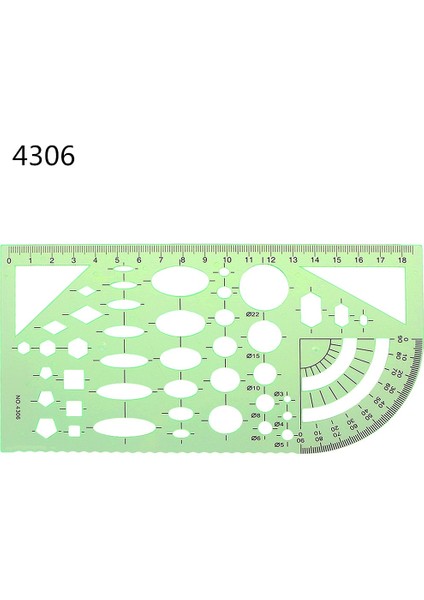 NO.4306 Stili Öğrenci Okul Kırtasiye Pro Için Plastik Geometrik Şablon Cetvel Çizim Araçları (Yurt Dışından)